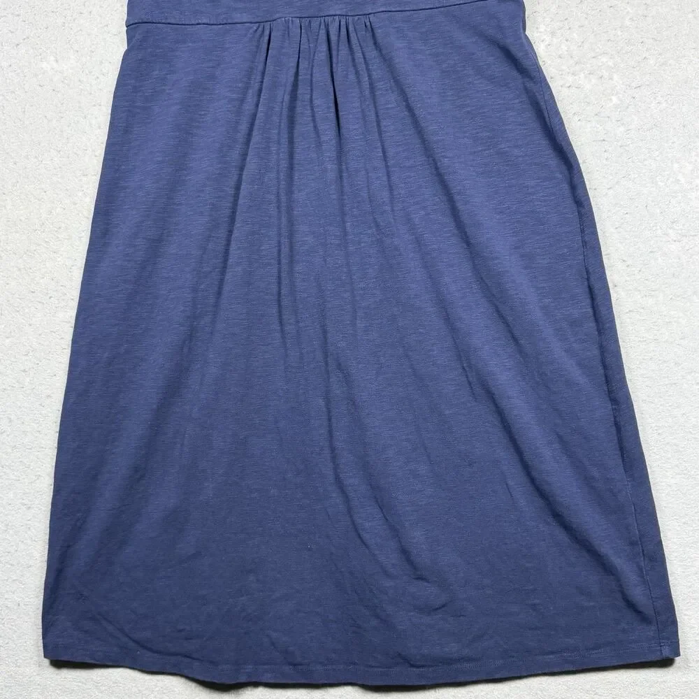 Boden Dress Women’s 10 Blue Short Sleeve V Neck Jersey Wrap Knee Length Casual - Picture 4 of 9